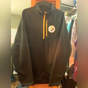 Steelers XL half zip silky jacket top